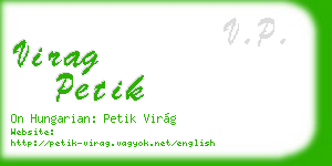 virag petik business card