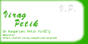 virag petik business card